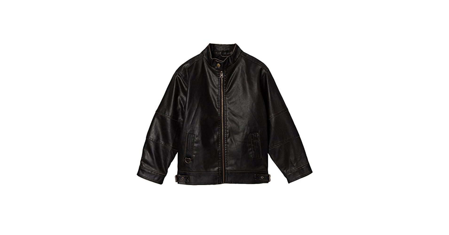Amazon.com: Momo Grow Big Boys Black Faux Leather Motorcycle